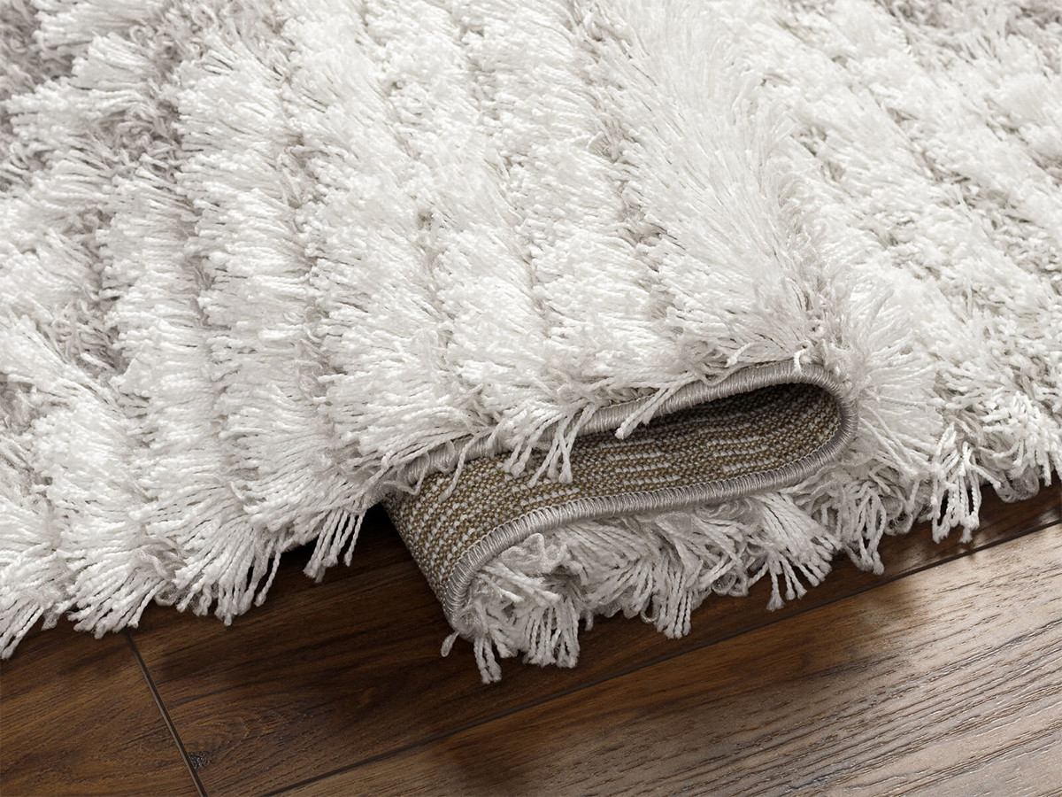 Tapis poils longs RIANO motif berbère gris — vue 6