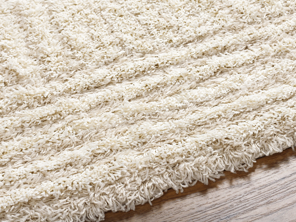 Tapis poils longs RIANO motif berbère beige — vue 4