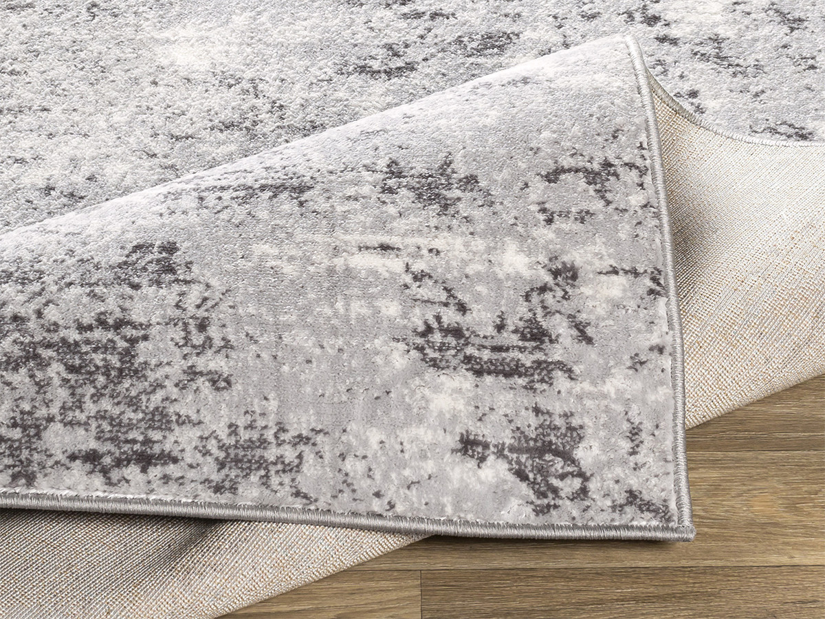 Tapis de couloir poils ras ELSIE motif abstrait gris — vue 6