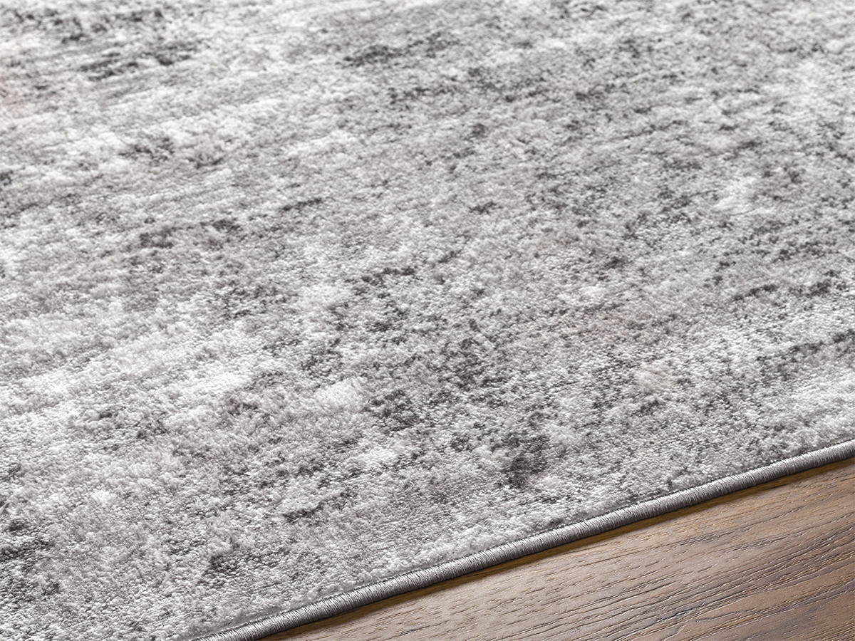 Tapis rond poils ras ELSIE motif abstrait gris — vue 4