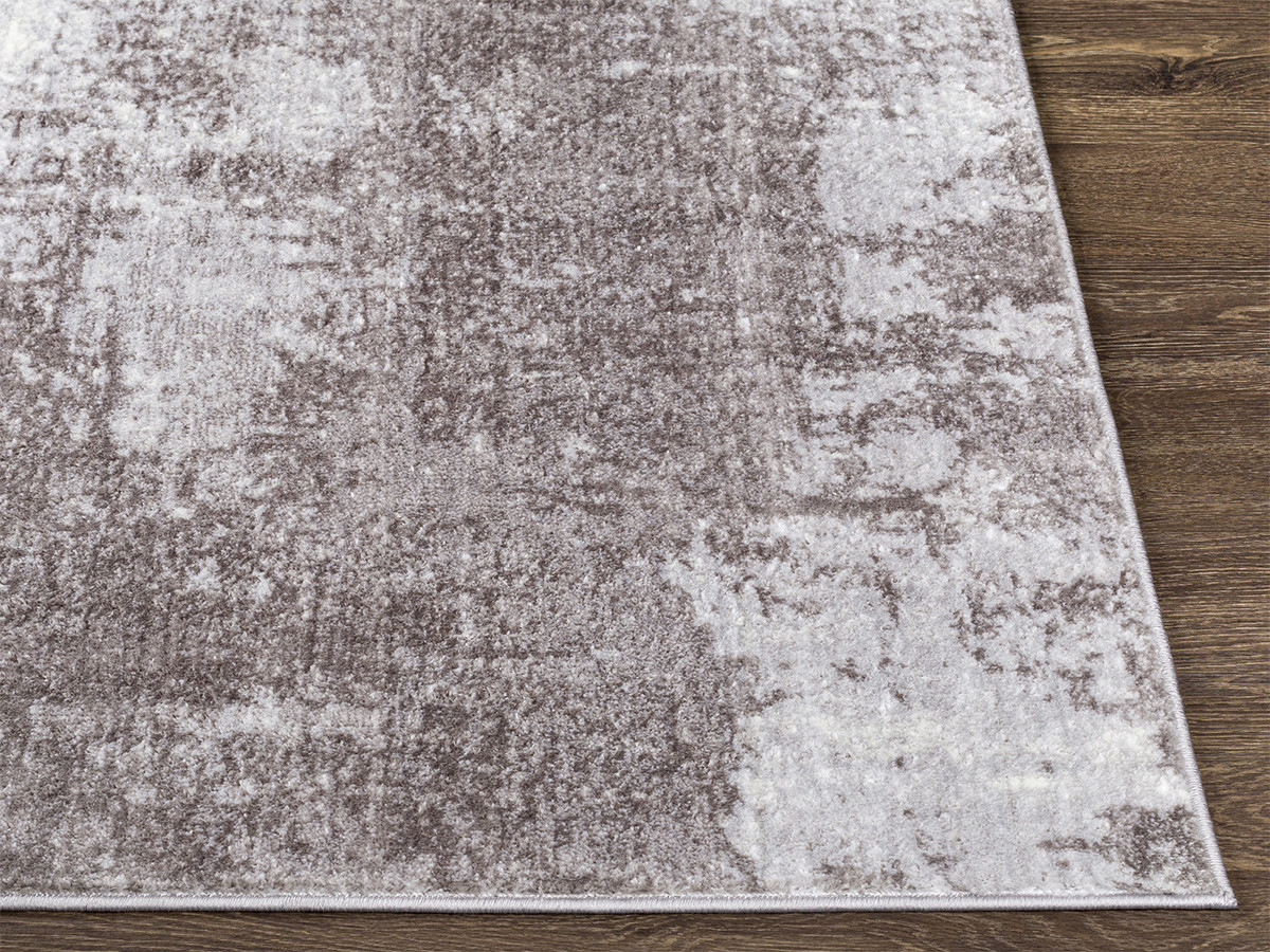 Tapis poils ras MONNA motif abstrait gris — vue 6