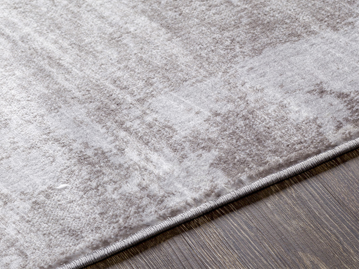 Tapis poils ras MONNA motif abstrait gris — vue 4