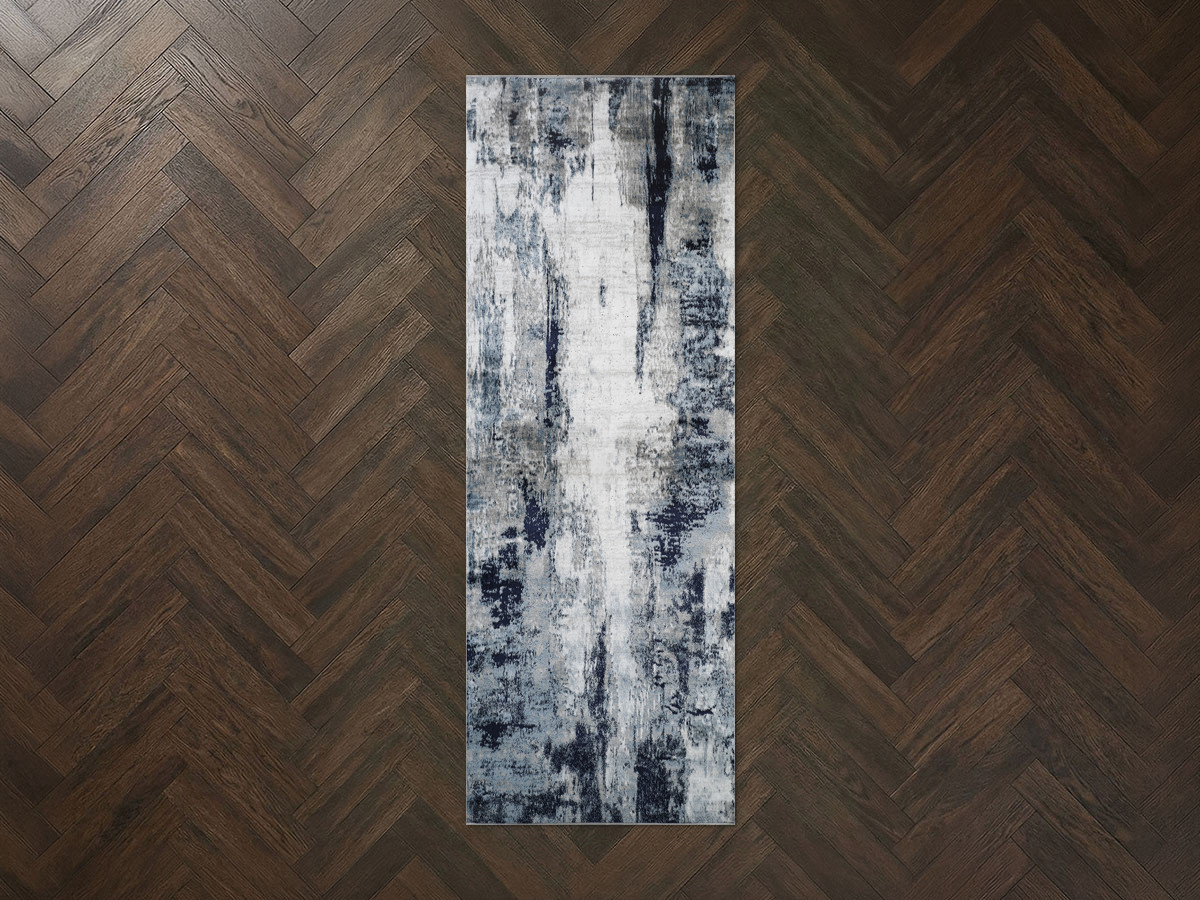 Tapis de couloir poils ras AMNA motif abstrait