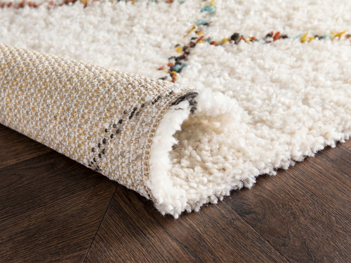 Tapis poils longs ELOISE motifs graphiques multicolore — vue 6