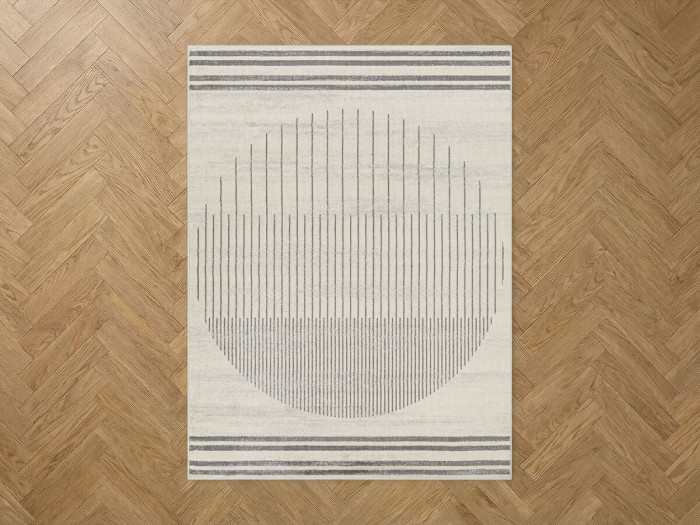 Tapis poils ras SIENNE motif graphique