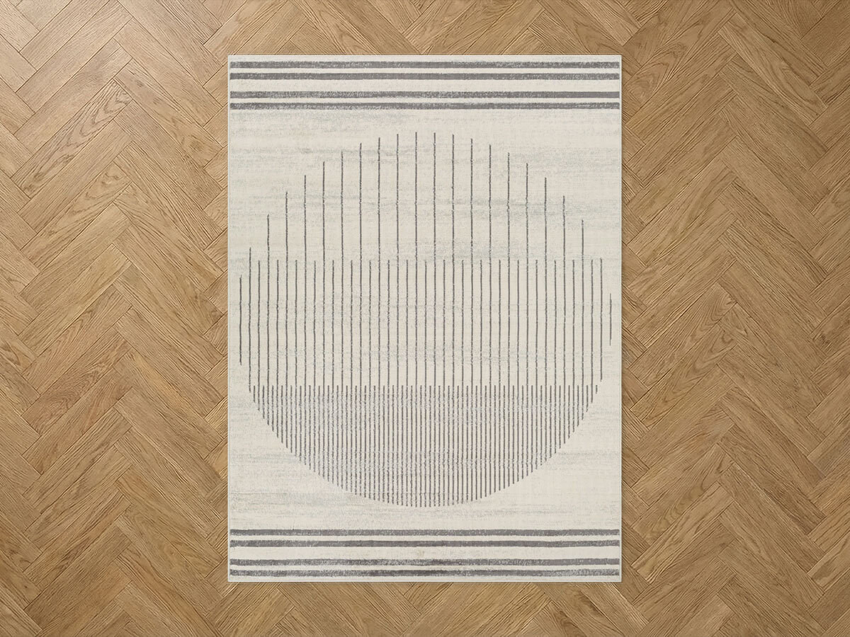 Tapis poils ras SIENNE motif graphique