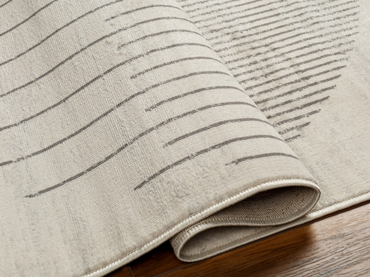 Tapis poils ras SIENNE motif graphique gris — vue 6
