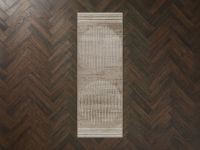 Tapis de couloir poils ras SIENNE motif graphique