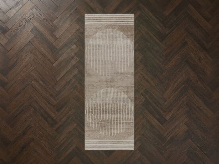 Tapis de couloir poils ras SIENNE motif graphique