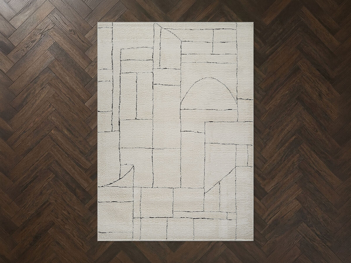 Tapis poils courts NALVA motifs abstrait