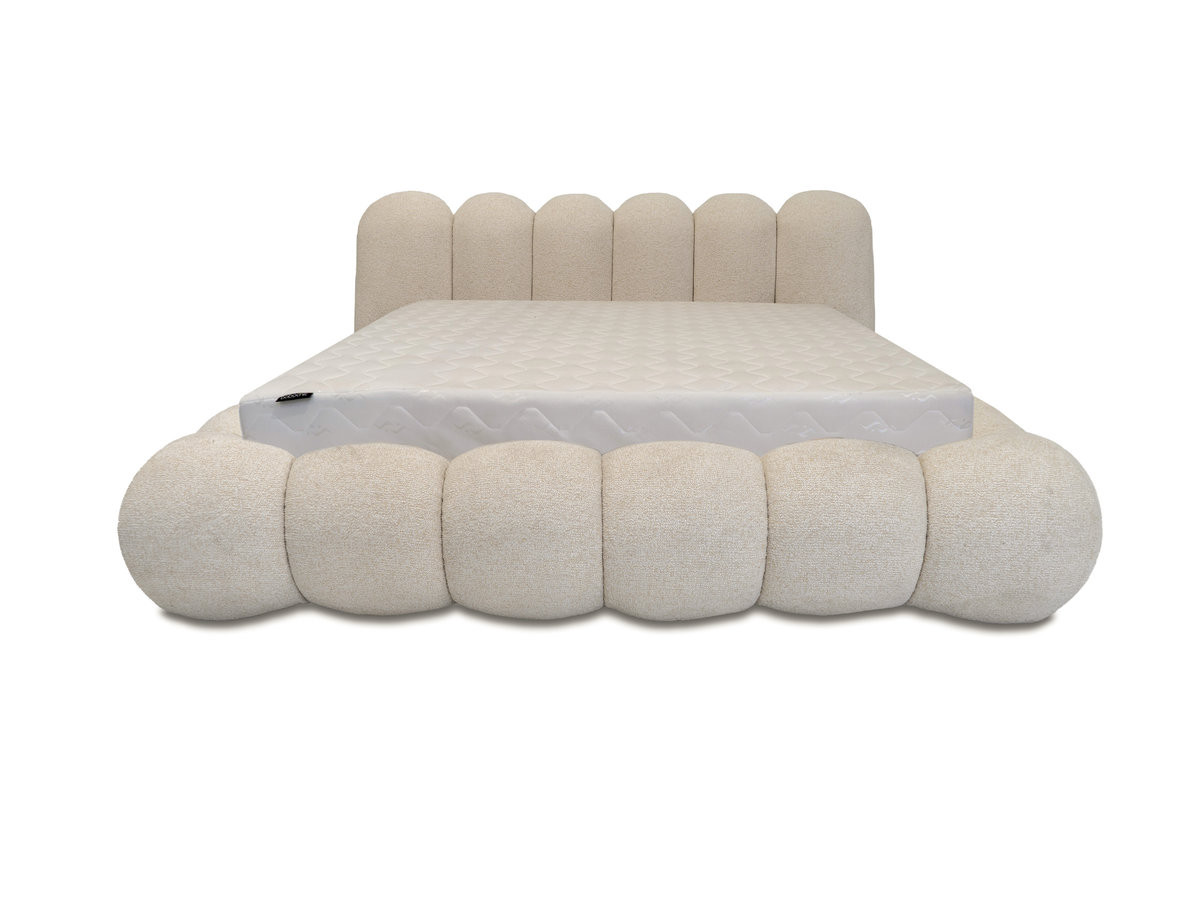 Laag bed BOBBY in gemêleerde stof