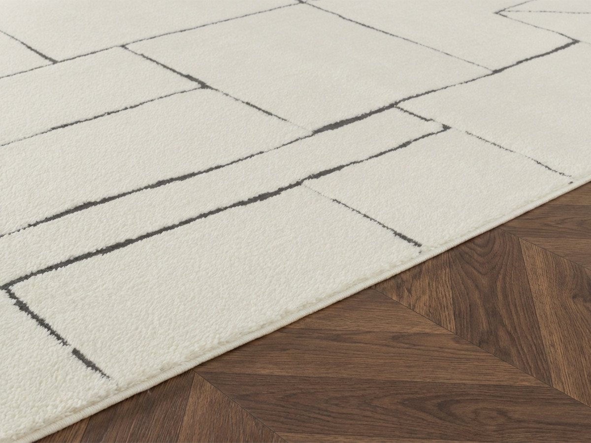 Tapis poils courts NALVA motifs abstrait anthracite — vue 4