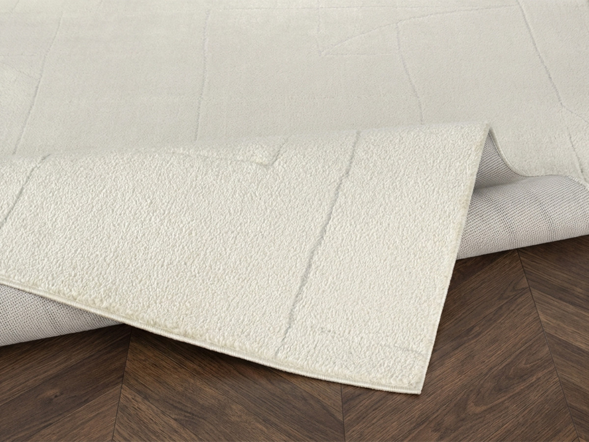 Tapis poils courts NALVA motifs abstrait beige — vue 6