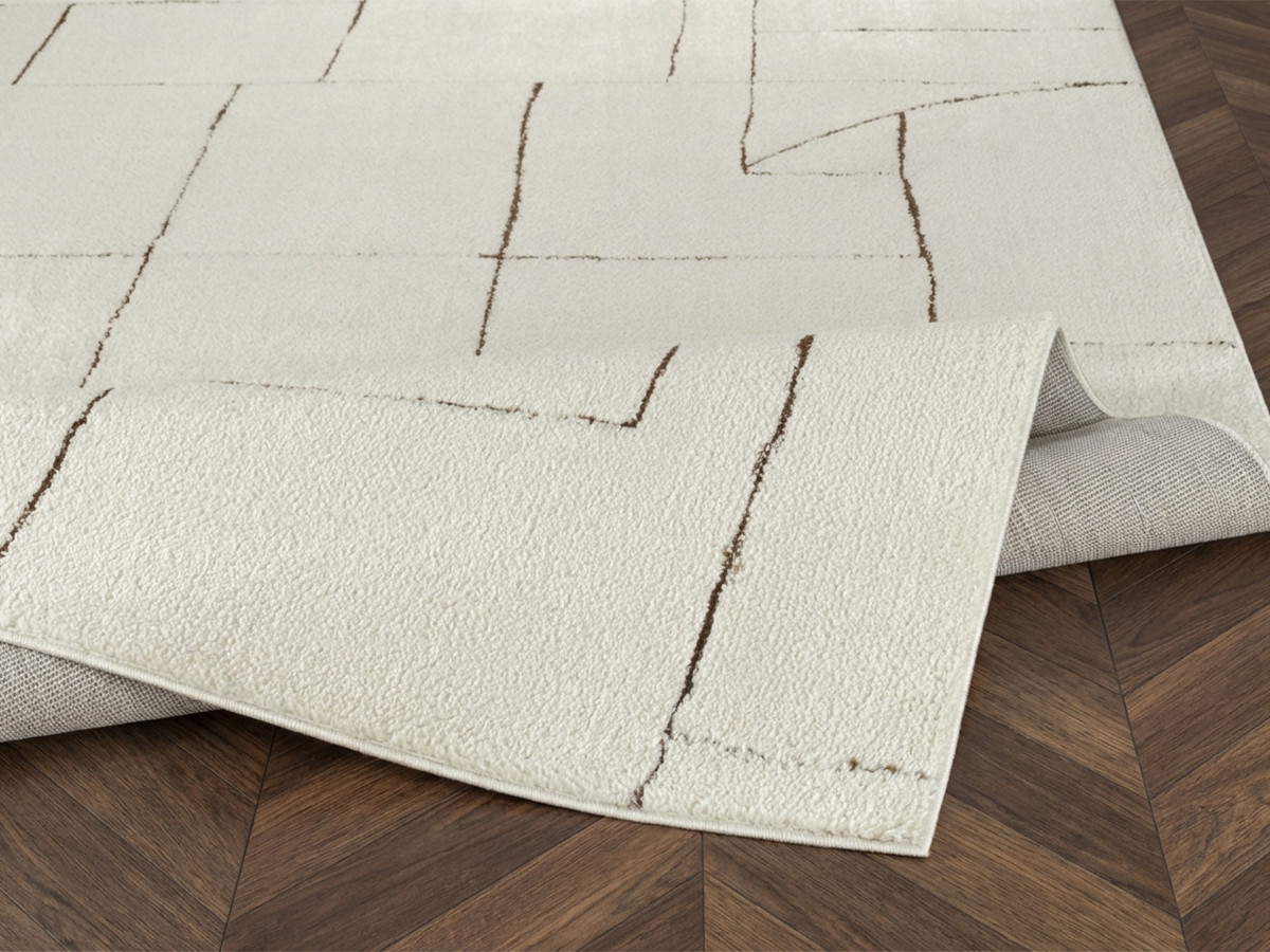 Tapis poils courts NALVA motifs abstrait marron — vue 6