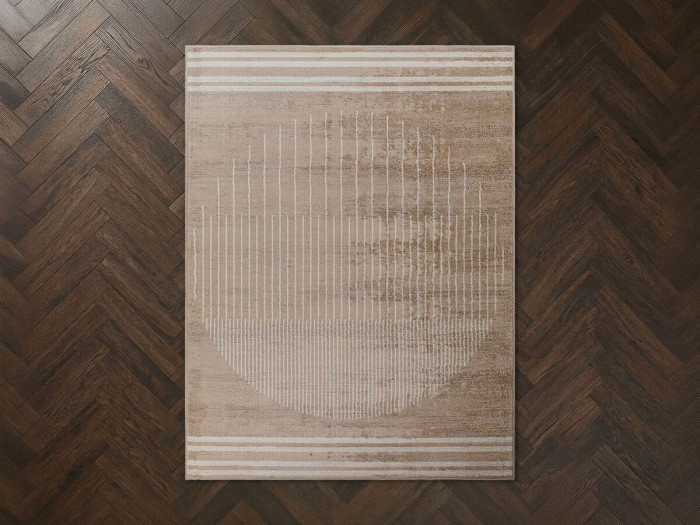 Tapis poils ras SIENNE motif graphique