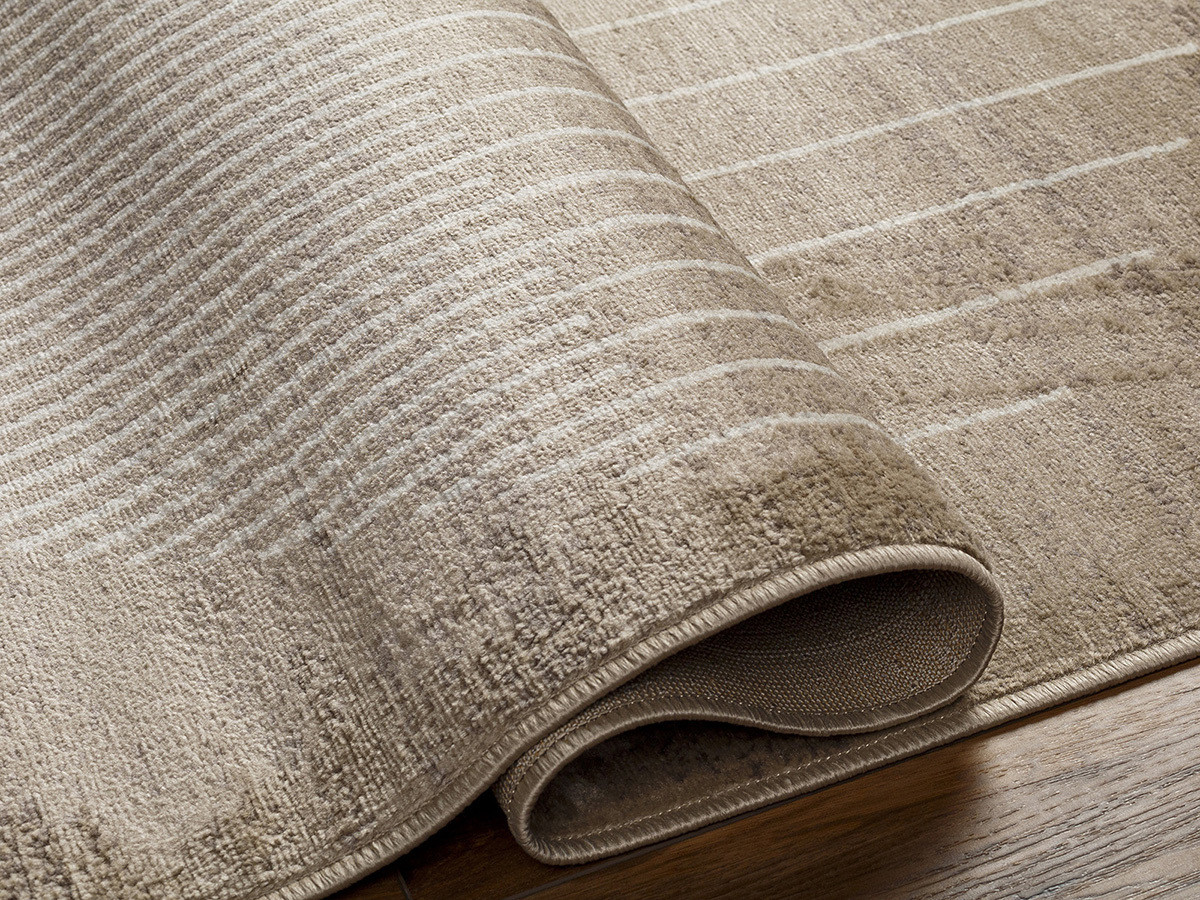 Tapis poils ras SIENNE motif graphique marron — vue 6