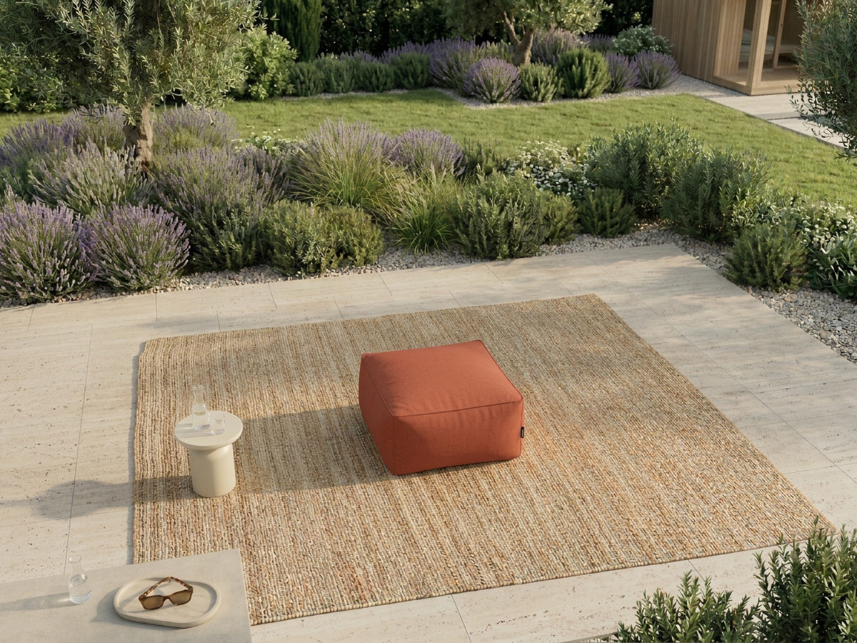 Pouf pour canapé de jardin modulable RIVIERA orange — vue 5