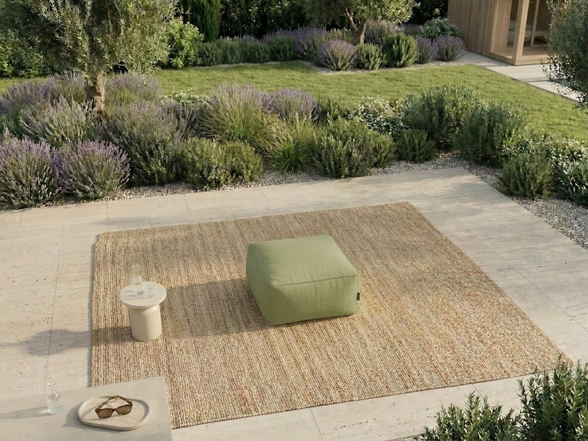 Pouf pour canapé de jardin modulable RIVIERA vert — vue 5