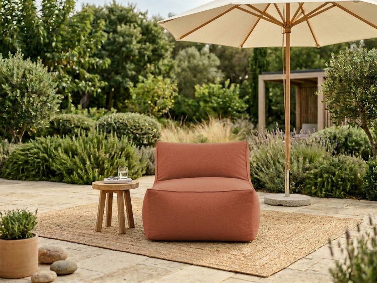 1-zits fauteuil zonder armleuningen voor modulaire tuinbank RIVIERA