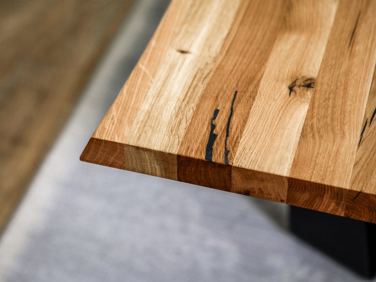 Uitschuifbare eettafel ZELIE massief eiken