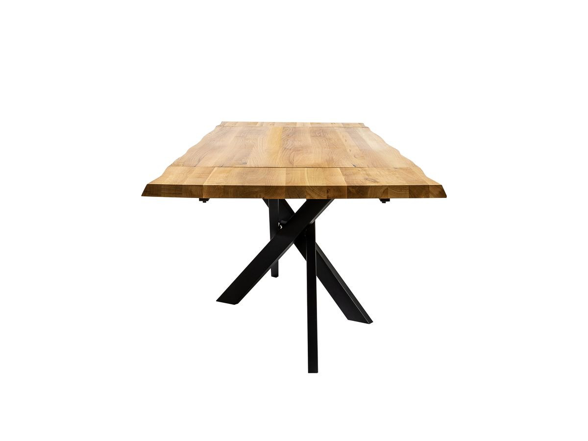 Uitschuifbare eettafel ZELIE massief eiken