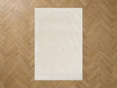 Tapis poils longs MELINE motif graphique