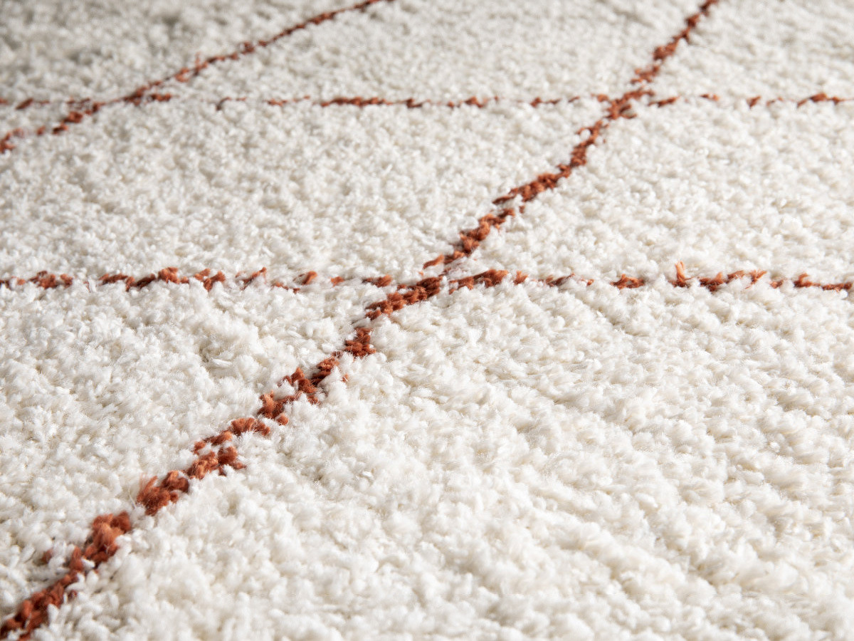 Tapis poils longs SIMON motifs graphiques