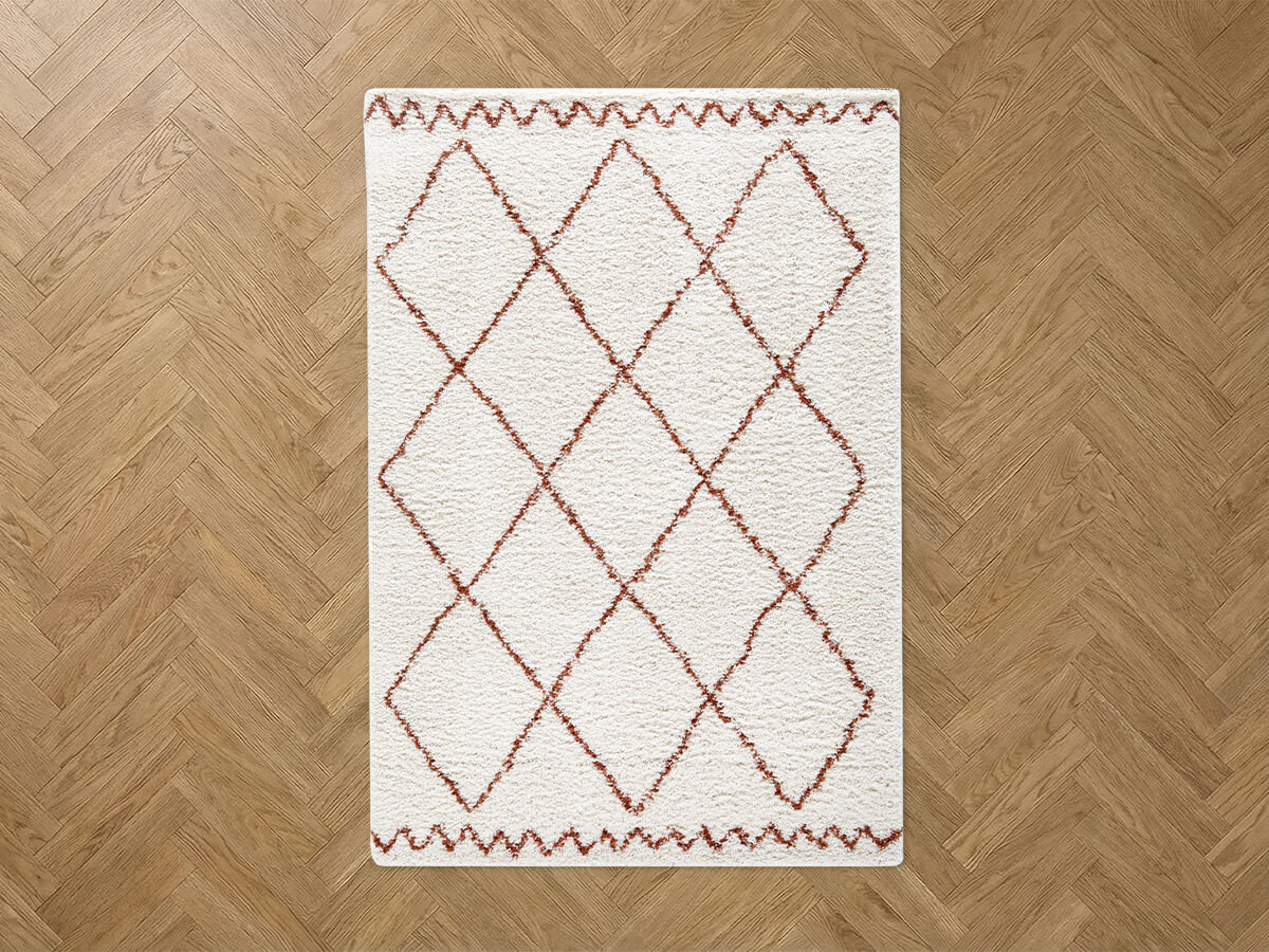 Tapis poils longs SIMON motifs graphiques