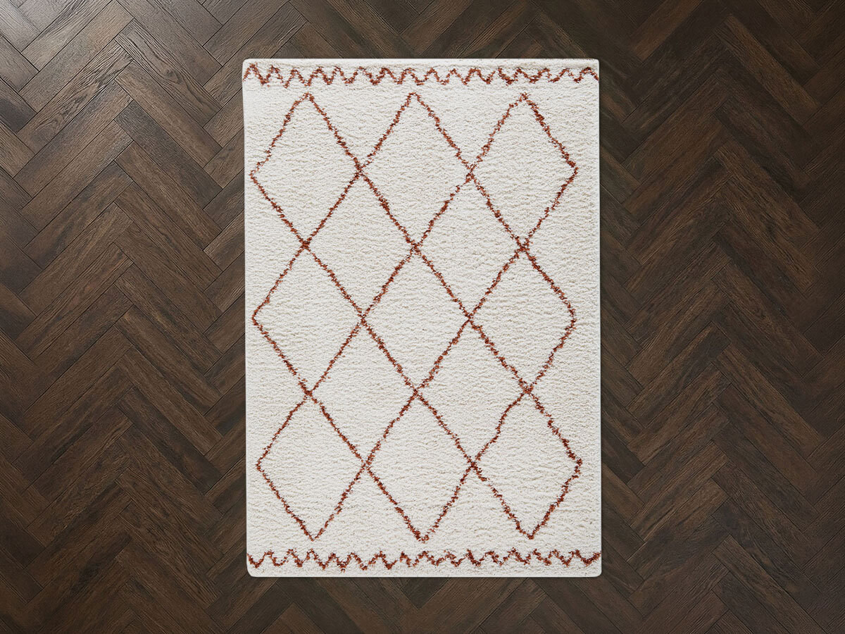 Tapis poils longs SIMON motifs graphiques