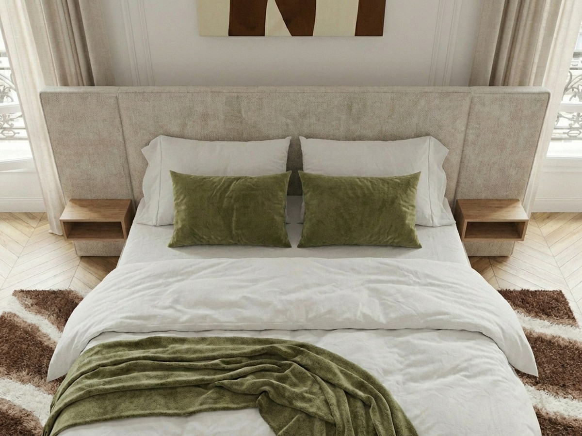 ALOE opbergbed met nachtkastjes en ge?ntegreerde led's