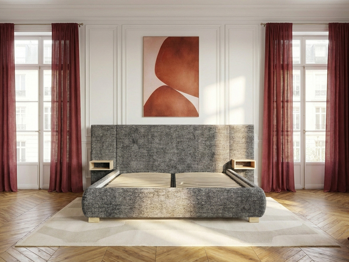 ALOE opbergbed met nachtkastjes en ge?ntegreerde led's