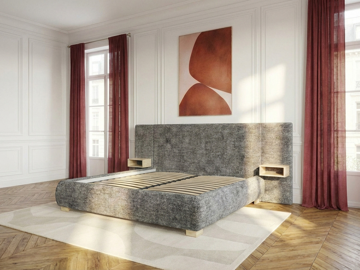 ALOE opbergbed met nachtkastjes en ge?ntegreerde led's