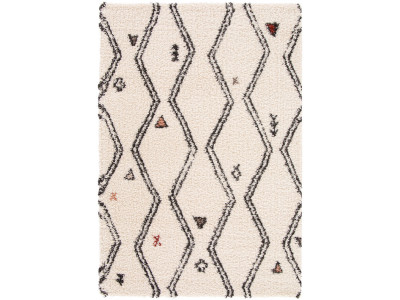 Tapis poils longs NALY motif graphique