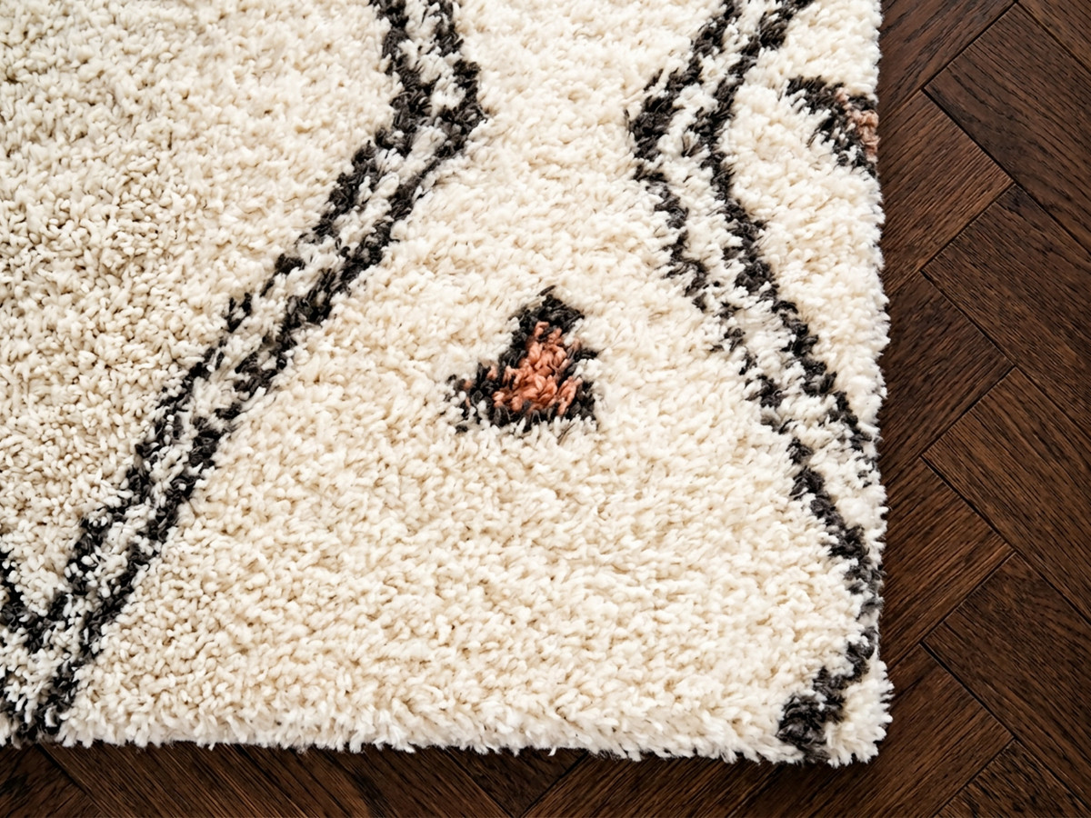 Tapis poils longs NALY motif graphique — vue 4