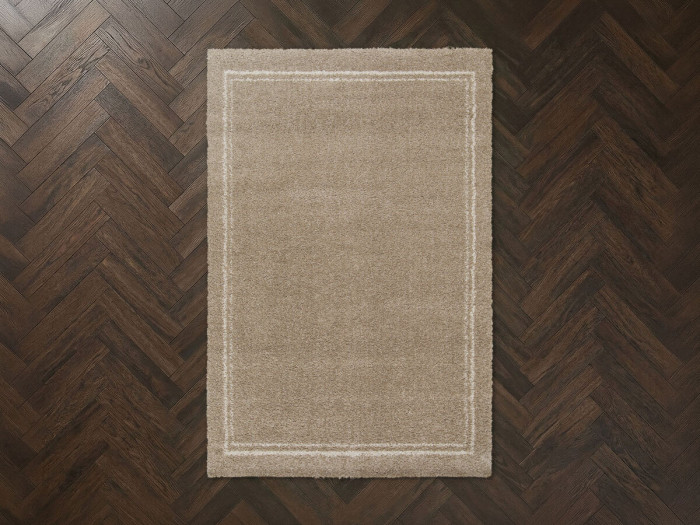 Tapis poils longs LOGAN motif graphique