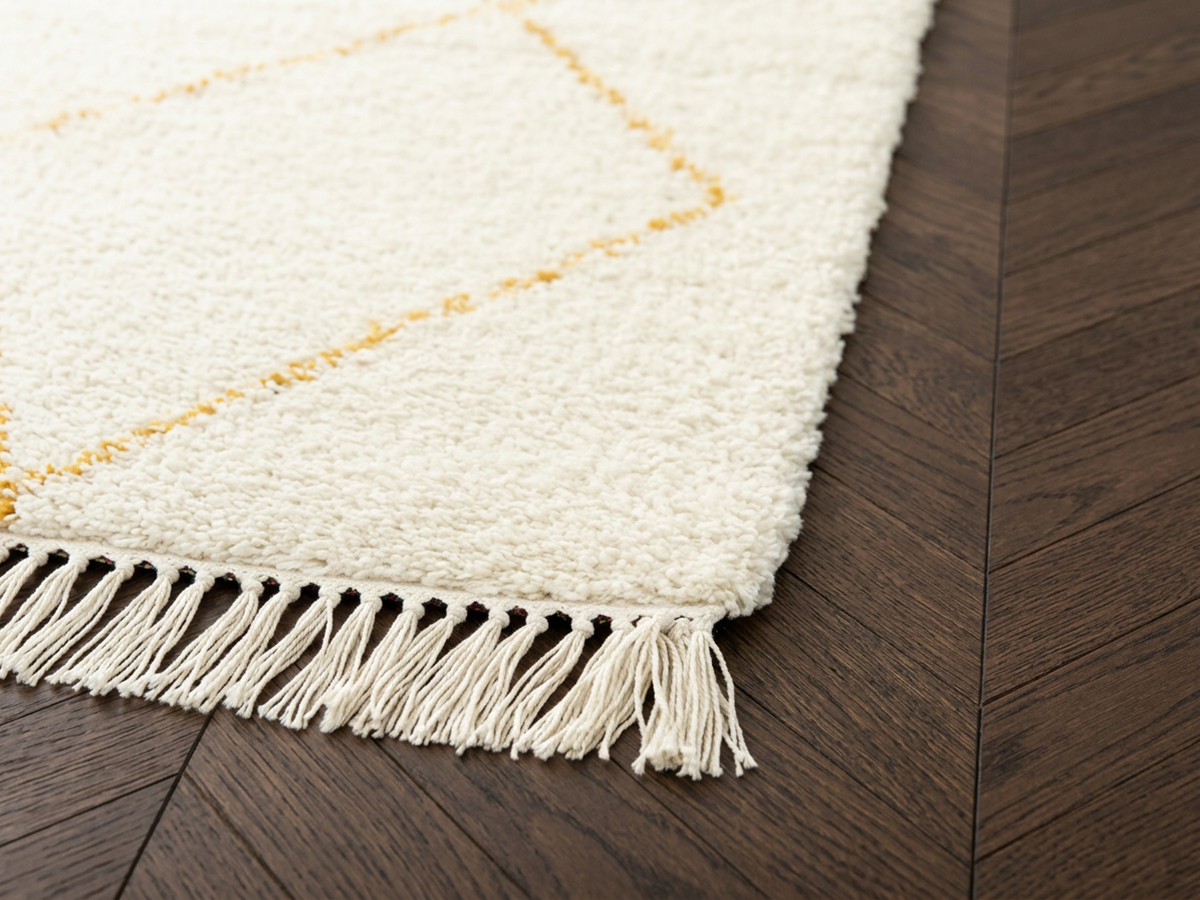 Tapis poils longs KADEM motif graphique