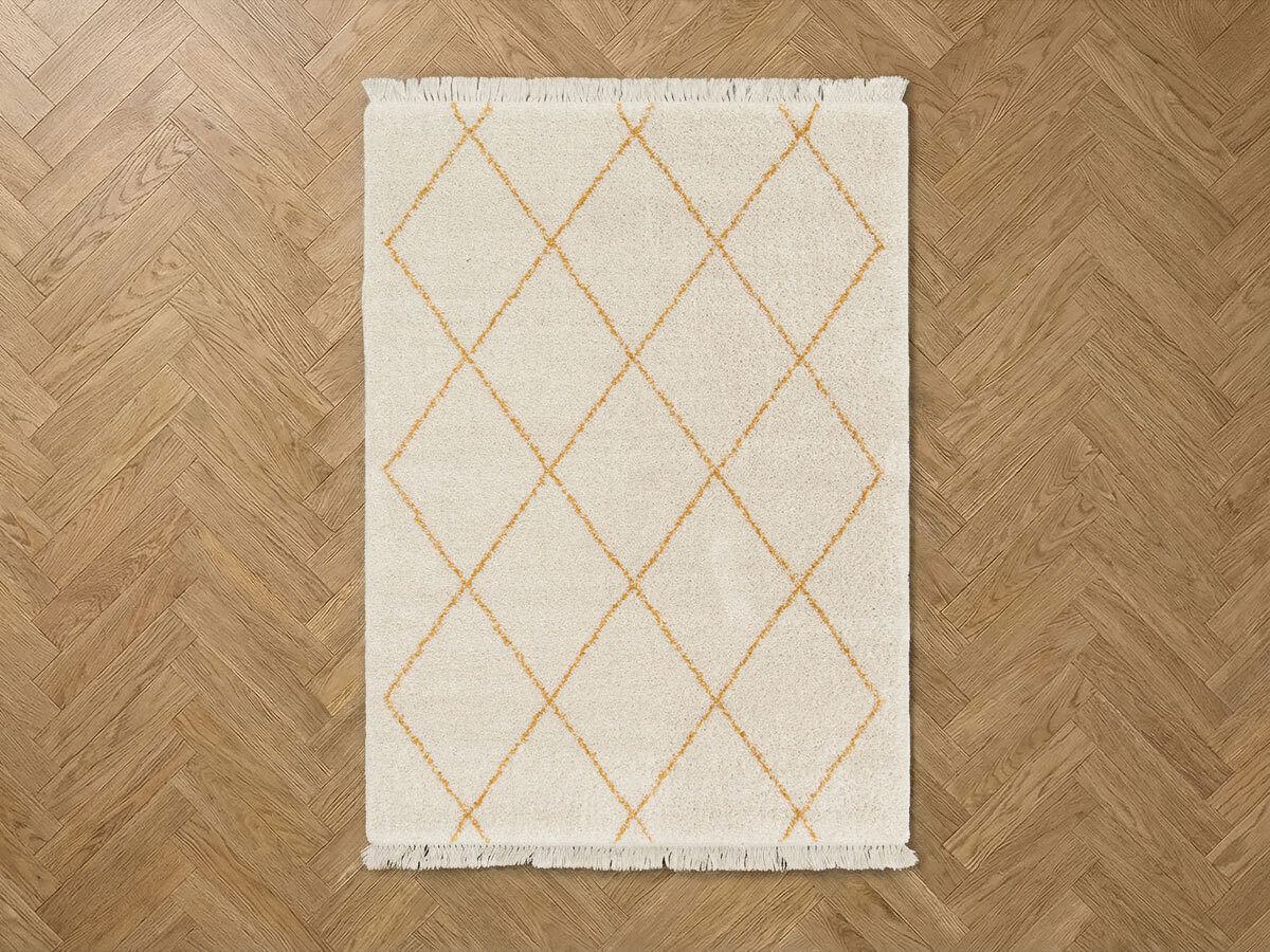 Tapis poils longs KADEM motif graphique