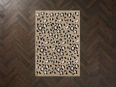 Tapis poils ras CHEETAH motif léopard