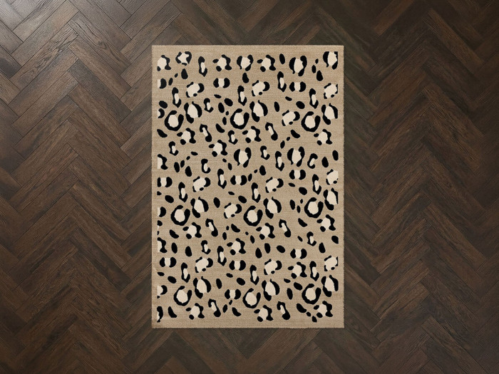 Tapis poils ras CHEETAH motif léopard