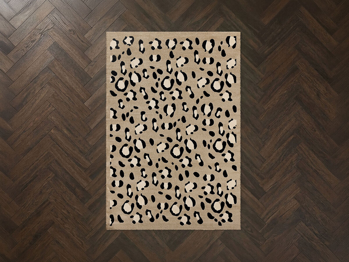 Tapis poils ras CHEETAH motif léopard