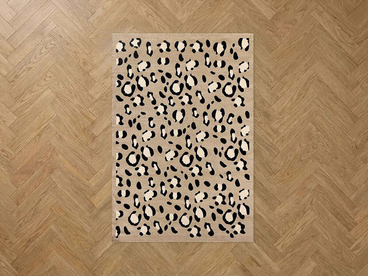 CHEETAH laagpolig vloerkleed met luipaardprint