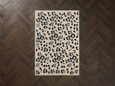 Tapis poils ras CHEETAH motif léopard
