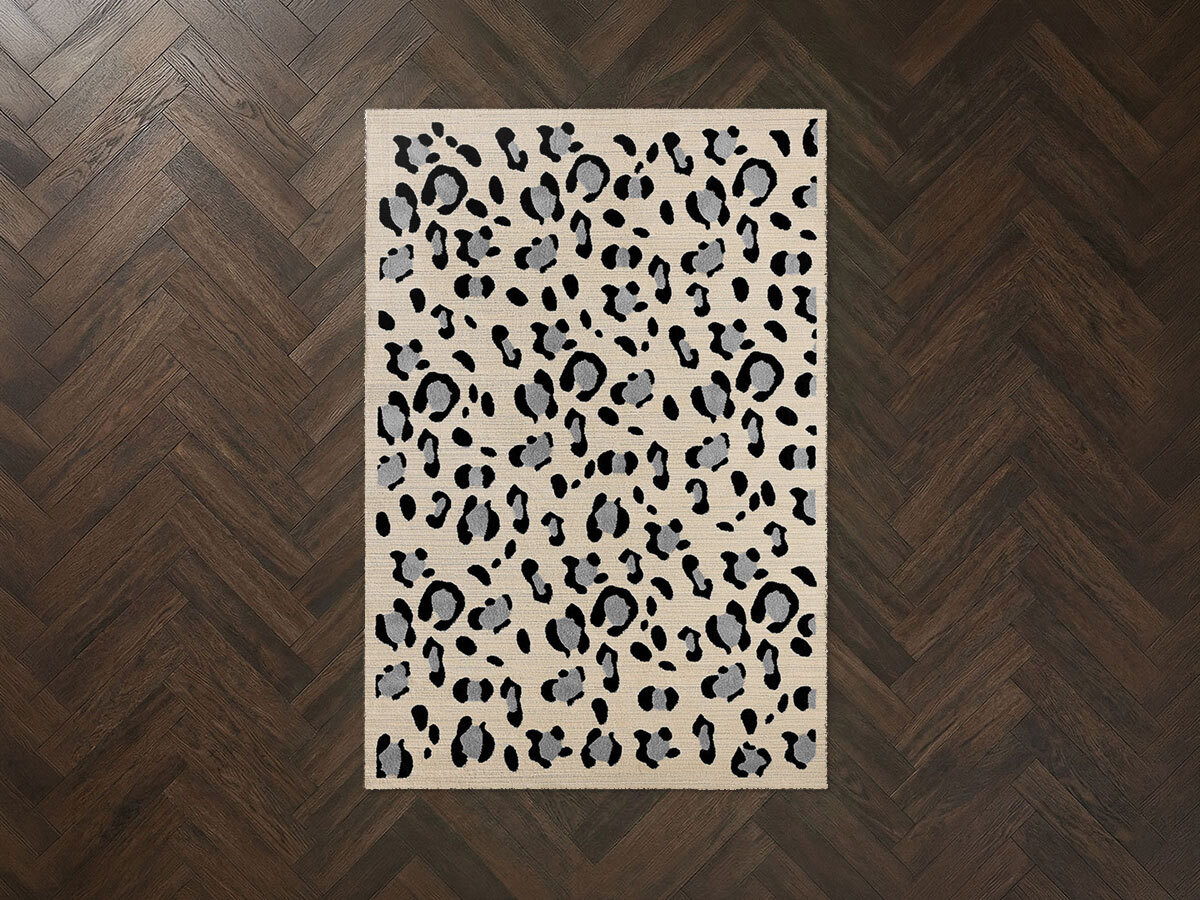 Tapis poils ras CHEETAH motif léopard