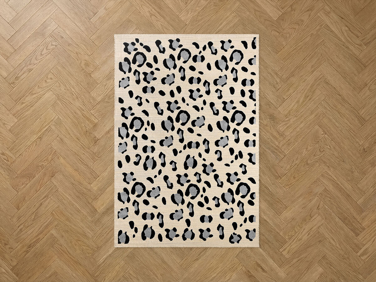 CHEETAH laagpolig vloerkleed met luipaardprint
