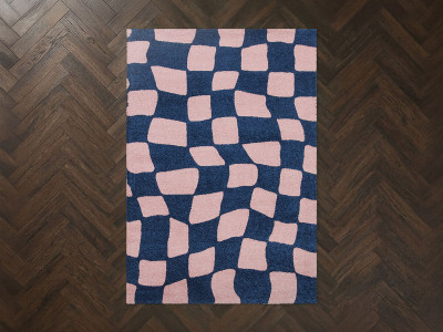 Tapis poils longs BETTY motif retro