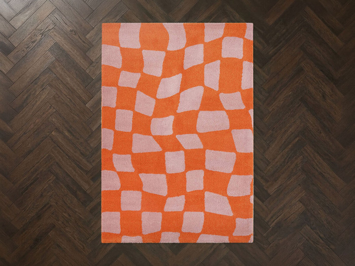 Tapis poils longs BETTY motif retro