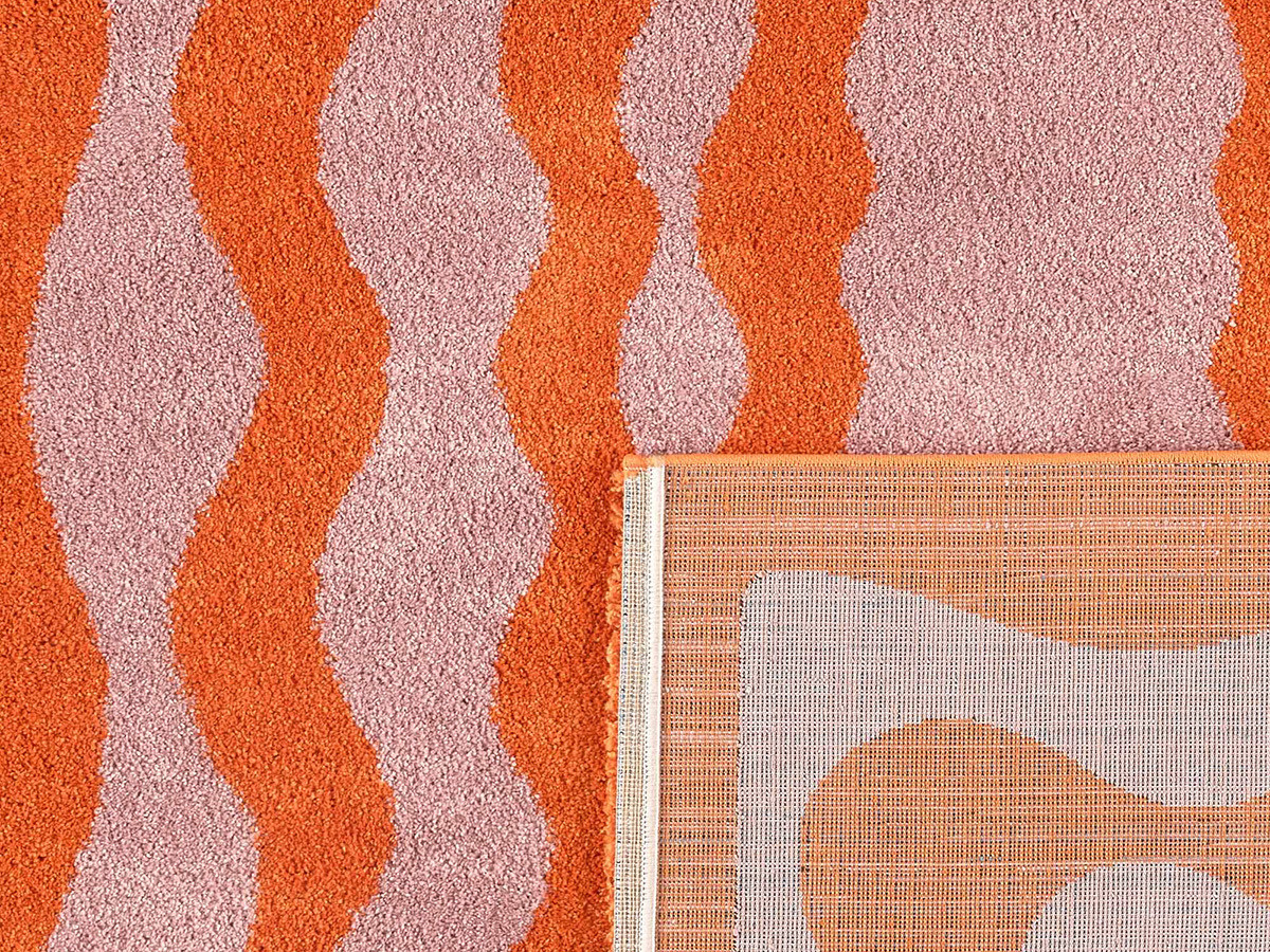 Tapis poils longs LAURIE motif abstrait