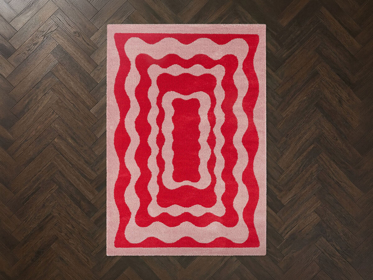 LAURIE langpolig vloerkleed met abstract patroon