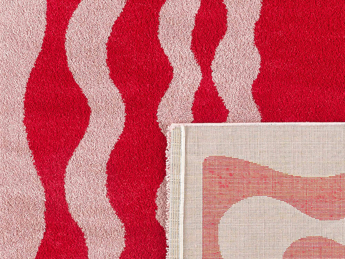 LAURIE langpolig vloerkleed met abstract patroon