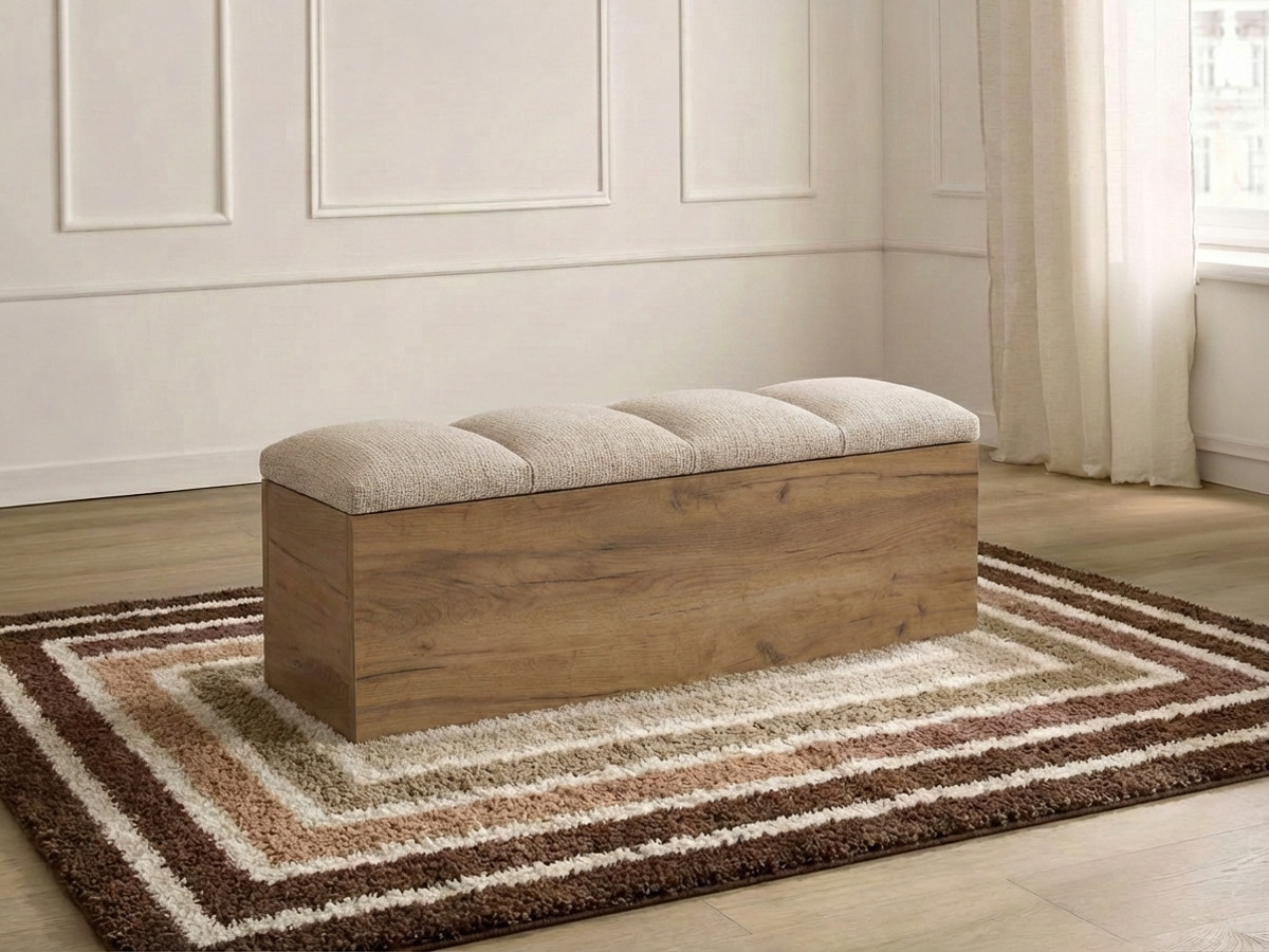 Bout de lit KUMO texturé beige — vue 6